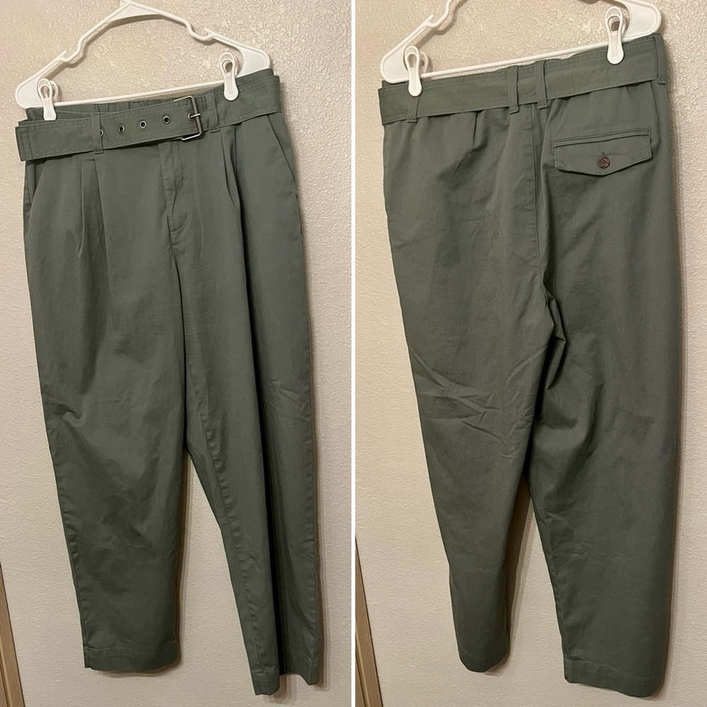 Olive Green straight leg pants